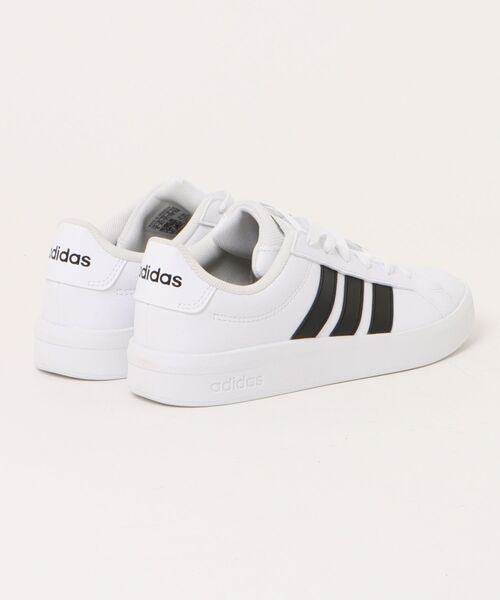 adidas（アディダス）の「【adidas】GRANDCOURT BASE 3.0U（スニーカー・レディース・ホワイト×ブラック・23.0cm/23.5cm/24.0cm/24.5cm）」の2枚目の写真