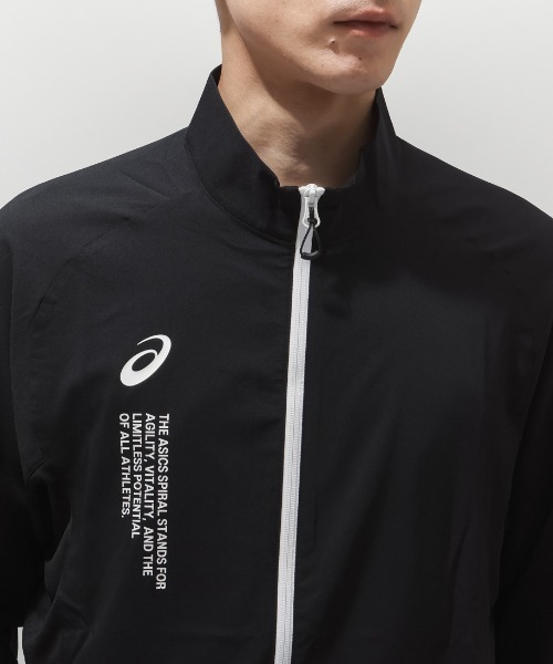 ASICS(アシックス)の「アシックス ASICS クールサマーウーブンジャケット(ジャージ・メンズ・ブラック×ホワイト/ネイビー・M/L/LL)」の5枚目の写真
