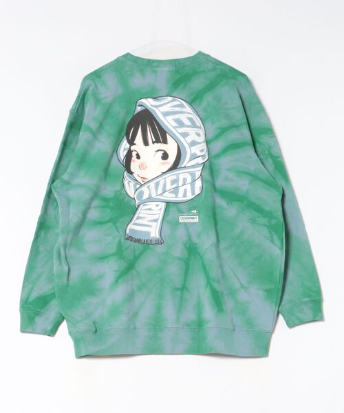 over print(オーバープリント)の「overprint/オーバープリント/TIE DYE SCARF sweat shirts(スウェット・レディース・モスグリーン・L)」の2枚目の写真