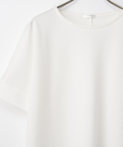 Honeys(ハニーズ)の「【ハニさら・接触冷感・UVカット・遮熱】フレンチ袖Tシャツ(Tシャツ/カットソー・レディース・キャメル/スミクロ/ブラック/オフホワイト/ブルー・L/M/S)」の22枚目の写真