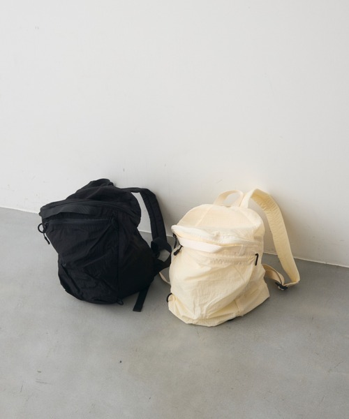 full/fill.(フルフィル)の「ripstop mini back pack / リップストップミニリュック(バックパック/リュック・レディース・ブラック/アイボリー・FREE)」の15枚目の写真