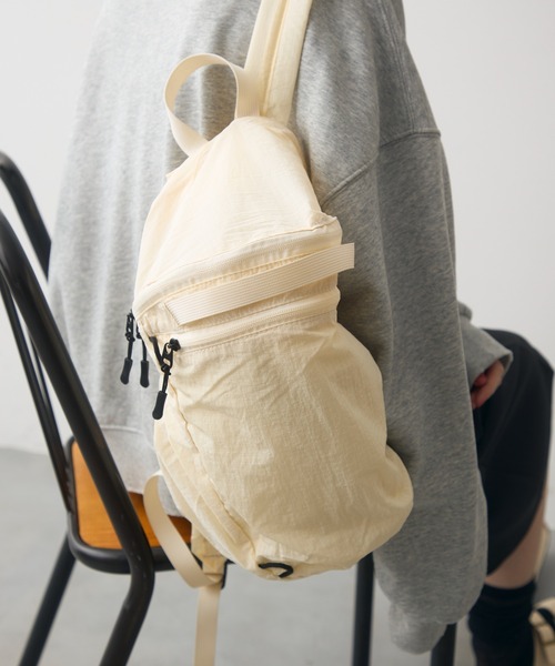 full/fill.(フルフィル)の「ripstop mini back pack / リップストップミニリュック(バックパック/リュック・レディース・ブラック/アイボリー・FREE)」の3枚目の写真