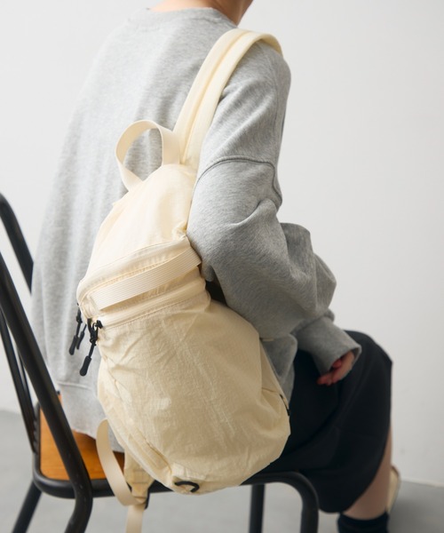full/fill.(フルフィル)の「ripstop mini back pack / リップストップミニリュック(バックパック/リュック・レディース・ブラック/アイボリー・FREE)」の4枚目の写真