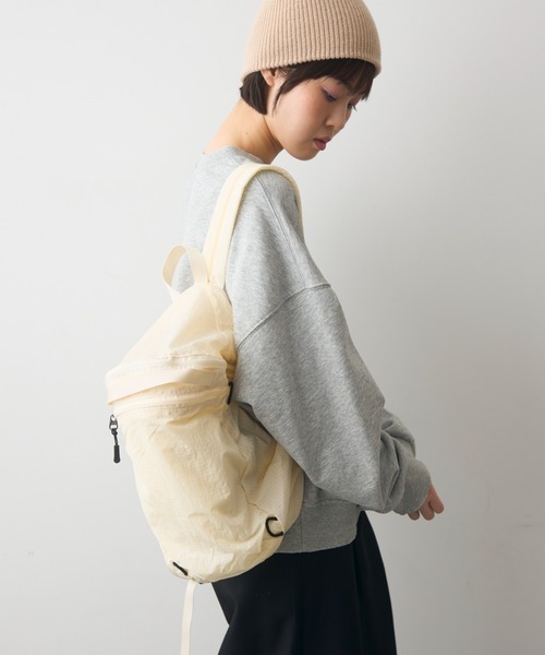 full/fill.(フルフィル)の「ripstop mini back pack / リップストップミニリュック(バックパック/リュック・レディース・ブラック/アイボリー・FREE)」の5枚目の写真
