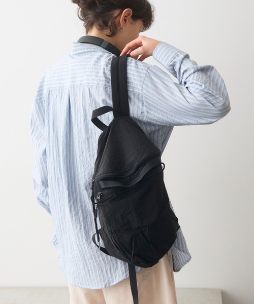 full/fill.(フルフィル)の「ripstop mini back pack / リップストップミニリュック(バックパック/リュック・レディース・ブラック/アイボリー・FREE)」の11枚目の写真