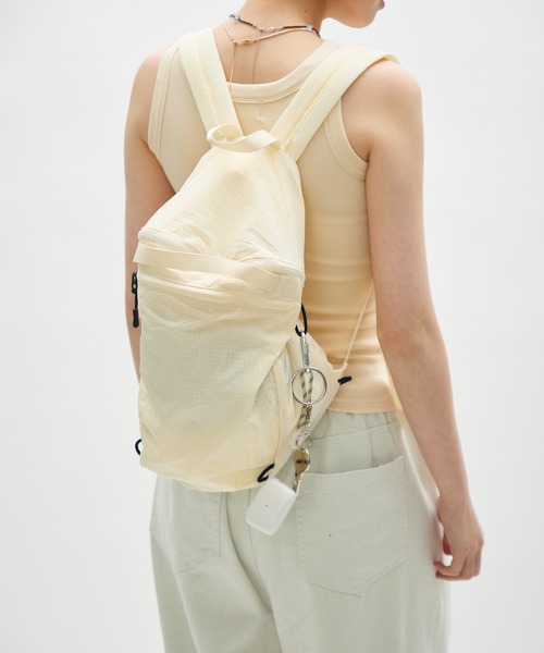 full/fill.(フルフィル)の「ripstop mini back pack / リップストップミニリュック(バックパック/リュック・レディース・ブラック/アイボリー・FREE)」の11枚目の写真