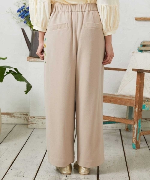 Jocomomola（ホコモモラ）の「El Rucio フラワーアップリケポンチパンツ［オケージョン/セレモニー］（その他パンツ・レディース・グリーン/ベージュ・42）」の14枚目の写真