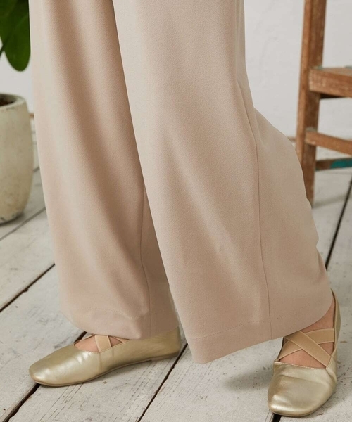 Jocomomola（ホコモモラ）の「El Rucio フラワーアップリケポンチパンツ［オケージョン/セレモニー］（その他パンツ・レディース・グリーン/ベージュ・42）」の17枚目の写真