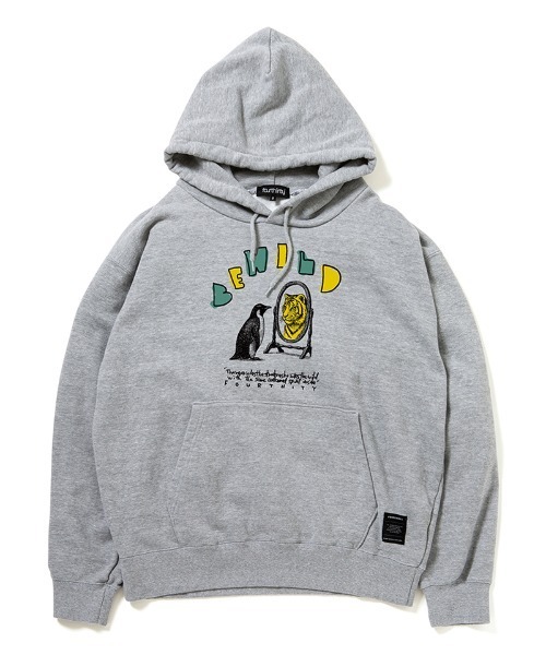 430（フォーサーティ）の「mpa4088- AF BE WILD P-O PARKA パーカー(26-123)（パーカー・メンズ・ブルー/グレー/ブラック/ホワイト/パープル/ネイビー・3/2/1/0）」の3枚目の写真