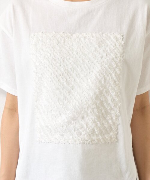 Jena espace merveilleux(ジェナ エスパスメルヴェイユ)の「カットジャガードパネルカットソー(Tシャツ/カットソー・レディース・オフホワイト/チャコールグレー・FREE)」の22枚目の写真