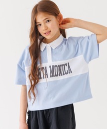 coca（coca）（コカ）の「キッズ 配色ポロカラートップス（ポロシャツ）」