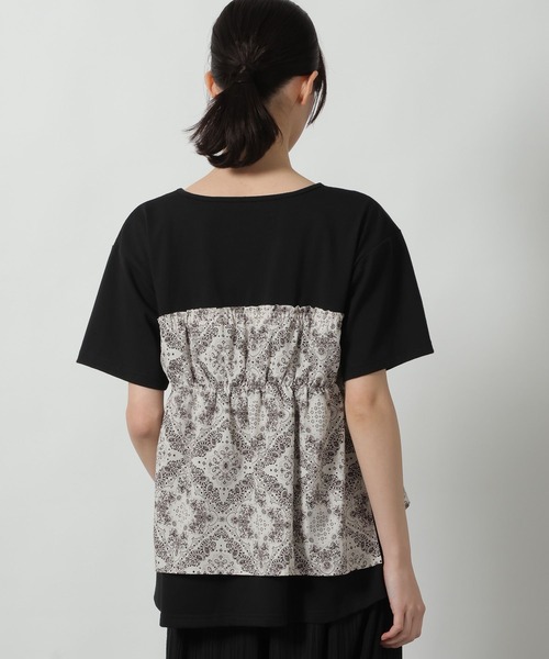 LAKOLE（ラコレ）の「アソートドッキング半袖T / 660004（Tシャツ/カットソー・レディース・ブラック/ホワイト×ブラック/チャコール/ホワイト×ネイビー・FREE）」の8枚目の写真