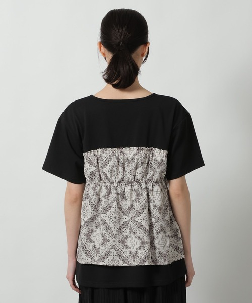 LAKOLE（ラコレ）の「アソートドッキング半袖T / 660004（Tシャツ/カットソー・レディース・ブラック/ホワイト×ブラック/チャコール/ホワイト×ネイビー・FREE）」の11枚目の写真