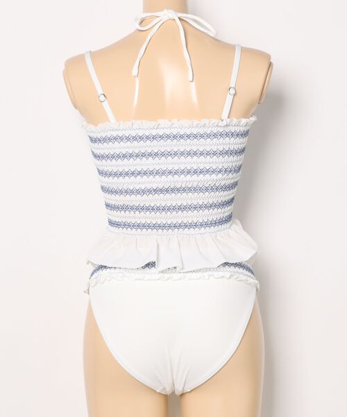 Beach Queen（ビーチクイーン）の「Beach Queen/ビーチクイーン ｼｬｰﾘﾝｸﾞﾋﾞﾌﾞﾄｯﾌﾟﾋﾞｷﾆ 水着 413130（水着・レディース・ブルー/ホワイト/ブラック・M）」の5枚目の写真