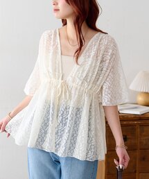 【WEB限定】レース前開きブラウス