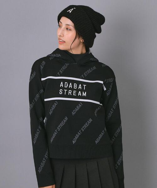 ADABAT STREAM(アダバットストリーム)の「STREAMサインロゴニットフーディー(ニット/セーター・レディース・イエロー系その他/ブラック・40/42/38)」の6枚目の写真