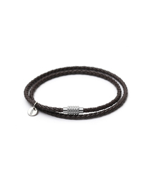 BLANCIER（ブランシエール）の「ブラウンコルドバ BM258B1171 牛革レイヤード メンズブレスレット（ブレスレット）」