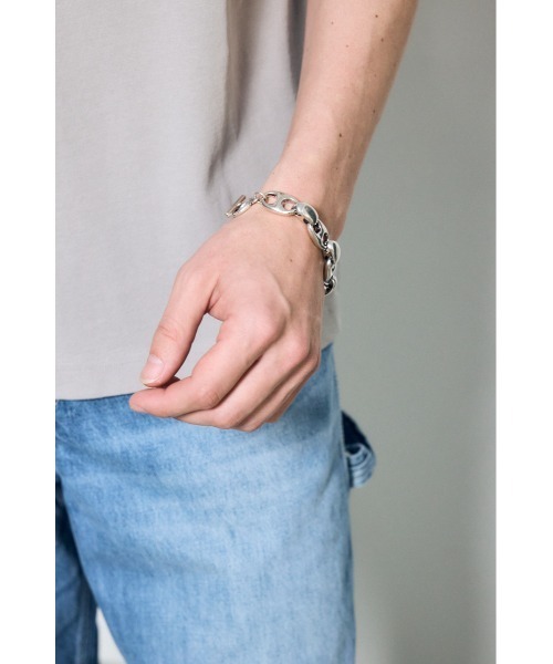 AZUL by moussy(アズールバイマウジー)の「クラッシュチェーンブレスレット(ブレスレット・メンズ・ゴールド/ブラック/シルバー・FREE)」の11枚目の写真