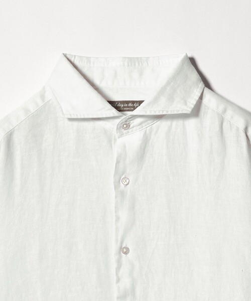 【WHITE】リネン カッタウェイカラーシャツ<A DAY IN THE LIFE> リネン カッタウェイカラーシャツ＜A DAY IN THE LIFE＞