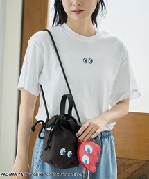 【PAC-MAN(パックマン)別注】EYEデザイン ツイル巾着ショルダーバック