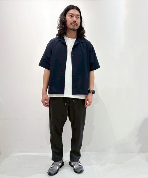 Grand PARK（グランドパーク）の「ストレッチリップ オープンカラーシャツ（シャツ/ブラウス・メンズ・カーキ/ブラック/ベージュ/ネイビー・L/M）」の22枚目の写真