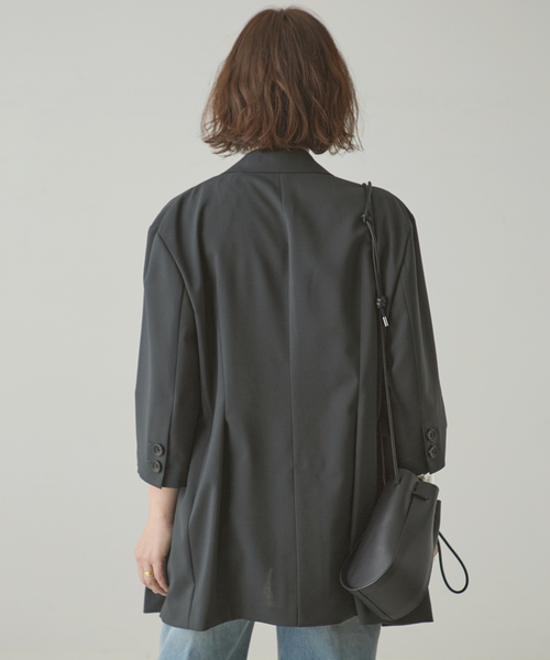 journal standard L'essage(ジャーナルスタンダードレサージュ)の「《セットアップ可》POPLIN タックジャケット(その他アウター・レディース・チャコールグレー/ベージュ・FREE)」の19枚目の写真