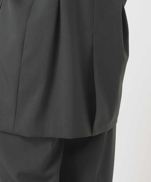 journal standard L'essage(ジャーナルスタンダードレサージュ)の「《セットアップ可》POPLIN タックジャケット(その他アウター・レディース・チャコールグレー/ベージュ・FREE)」の6枚目の写真