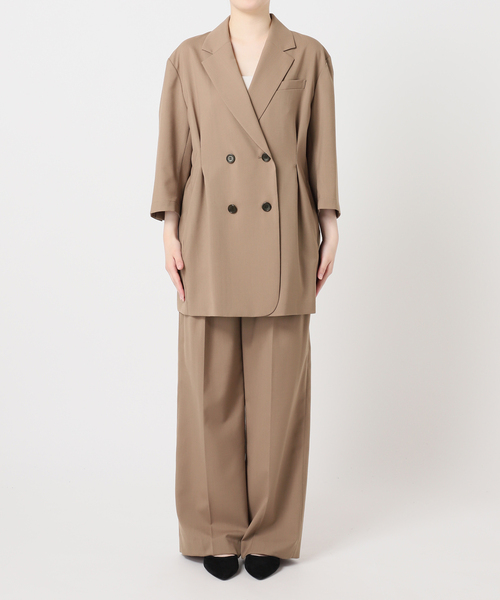 journal standard L'essage(ジャーナルスタンダードレサージュ)の「《セットアップ可》POPLIN タックジャケット(その他アウター・レディース・チャコールグレー/ベージュ・FREE)」の12枚目の写真