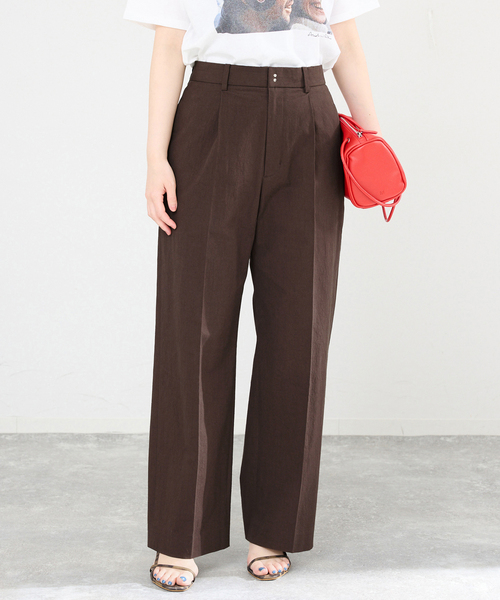 IENA(イエナ)の「《一部カラー店舗限定》ウォッシャブルコットンサブレイージースラックス(スラックス・レディース・ブラウン/ブラック・38/36)」の11枚目の写真