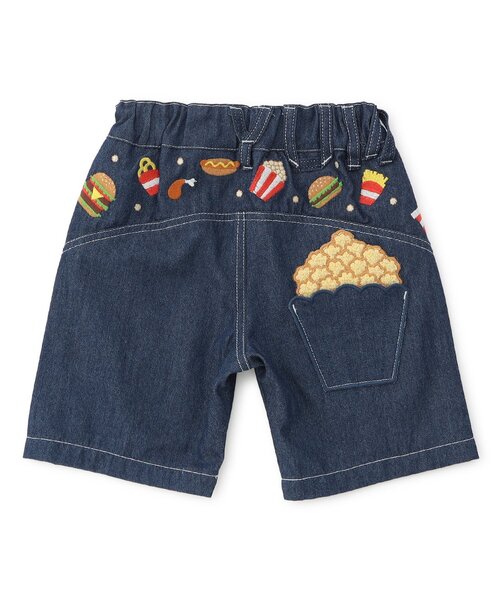 BIT'Z(ビッツ)の「FOOD刺繍ハーフパンツ(デニムパンツ・キッズ・ブルー/サックスブルー・120/110/100/95/90/80)」の7枚目の写真