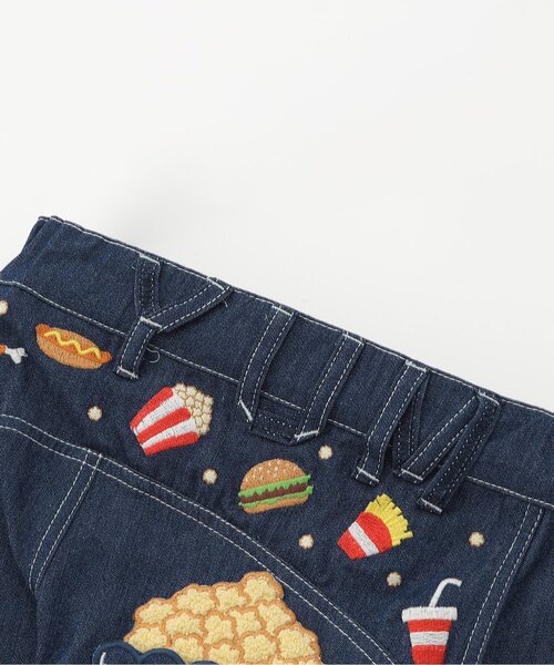 BIT'Z(ビッツ)の「FOOD刺繍ハーフパンツ(デニムパンツ・キッズ・ブルー/サックスブルー・120/110/100/95/90/80)」の14枚目の写真