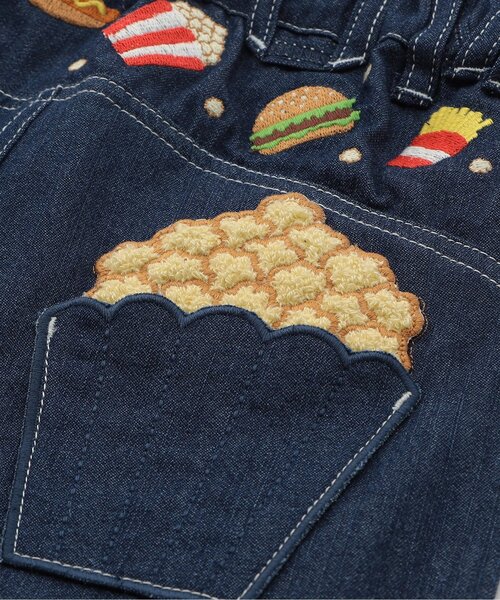 BIT'Z(ビッツ)の「FOOD刺繍ハーフパンツ(デニムパンツ・キッズ・ブルー/サックスブルー・120/110/100/95/90/80)」の15枚目の写真