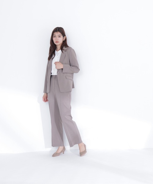 NATURAL BEAUTY BASIC（ナチュラルビューティーベーシック）の「サマードライタッチ SETUP テーラードジャケット（テーラードジャケット・レディース・チャコールグレー/ベージュ/ブラウン・MEDIUM/SMALL）」の12枚目の写真