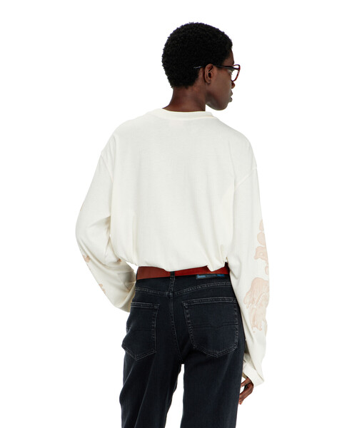 DIESEL（ディーゼル）の「ウィメンズ 長袖Tシャツ T-HILARY-LS-AA1（Tシャツ/カットソー・レディース・ホワイト/ベージュ系その他・XX-SMALL/SMALL/MEDIUM/X-SMALL/LARGE）」の9枚目の写真