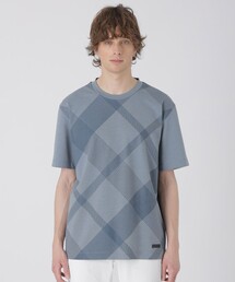 ハイストレッチシャドーチェックTシャツ