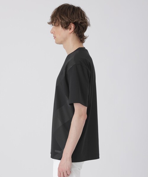 BLACK LABEL CRESTBRIDGE(ブラックレーベル・クレストブリッジ)の「ハイストレッチシャドーチェックTシャツ(Tシャツ/カットソー・メンズ・ブラック/ネイビー/ブルー/オフホワイト・L/M/XL)」の12枚目の写真