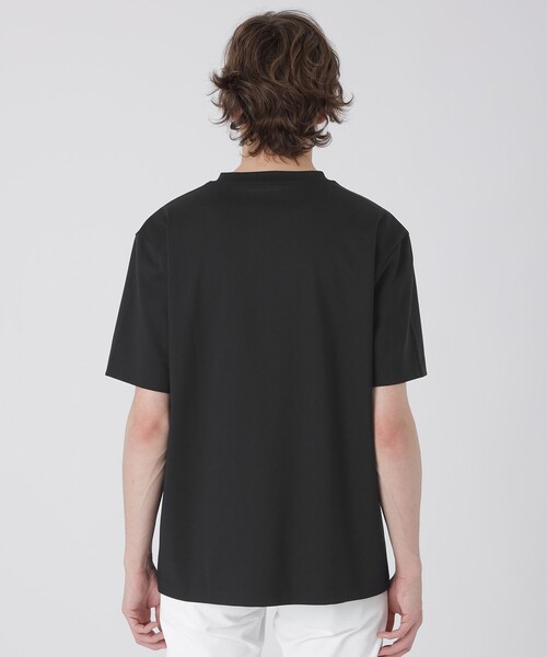 ハイストレッチシャドーチェックTシャツ（Tシャツ/カットソー）｜BLACK
