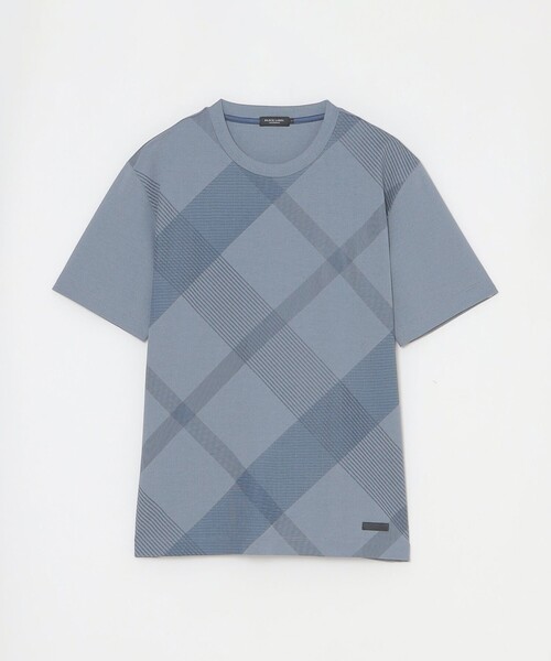 BLACK LABEL CRESTBRIDGE(ブラックレーベル・クレストブリッジ)の「ハイストレッチシャドーチェックTシャツ(Tシャツ/カットソー・メンズ・ブラック/ネイビー/ブルー/オフホワイト・L/M/XL)」の20枚目の写真