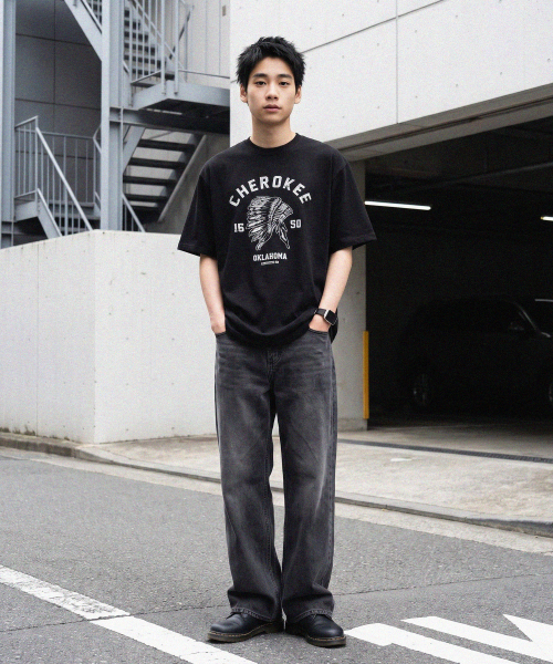 MODERMENT（モダーメント）の「ノーマルオーバーサイズ チェロキー 半袖Tシャツ [ブラウン]（Tシャツ/カットソー・レディース・その他・1/2）」の6枚目の写真
