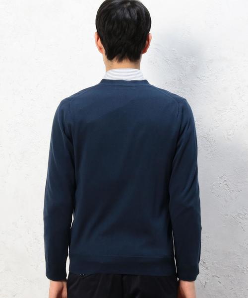 green label relaxing（グリーンレーベルリラクシング）の「KT ◎BASIC HI/G Vネックカーディガン 16G◆（カーディガン/ボレロ・メンズ・グレー/レッド/ロイヤルブルー/ネイビー・MEDIUM/X-LARGE/LARGE/SMALL）」の5枚目の写真