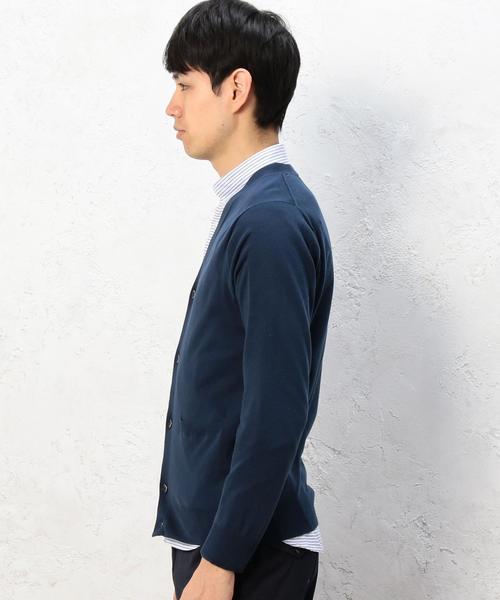 green label relaxing（グリーンレーベルリラクシング）の「KT ◎BASIC HI/G Vネックカーディガン 16G◆（カーディガン/ボレロ・メンズ・グレー/レッド/ロイヤルブルー/ネイビー・MEDIUM/X-LARGE/LARGE/SMALL）」の7枚目の写真