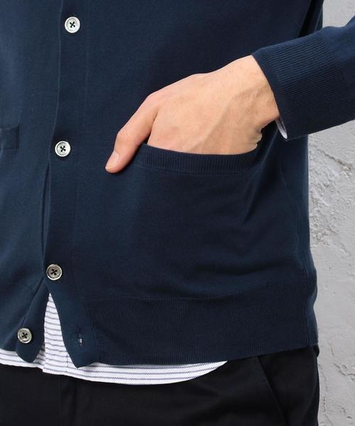 green label relaxing（グリーンレーベルリラクシング）の「KT ◎BASIC HI/G Vネックカーディガン 16G◆（カーディガン/ボレロ・メンズ・グレー/レッド/ロイヤルブルー/ネイビー・MEDIUM/X-LARGE/LARGE/SMALL）」の16枚目の写真