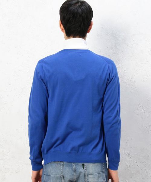 green label relaxing（グリーンレーベルリラクシング）の「KT ◎BASIC HI/G Vネックカーディガン 16G◆（カーディガン/ボレロ・メンズ・グレー/レッド/ロイヤルブルー/ネイビー・MEDIUM/X-LARGE/LARGE/SMALL）」の12枚目の写真