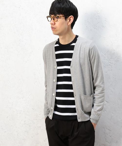 green label relaxing（グリーンレーベルリラクシング）の「KT ◎BASIC HI/G Vネックカーディガン 16G◆（カーディガン/ボレロ・メンズ・グレー/レッド/ロイヤルブルー/ネイビー・MEDIUM/X-LARGE/LARGE/SMALL）」の22枚目の写真