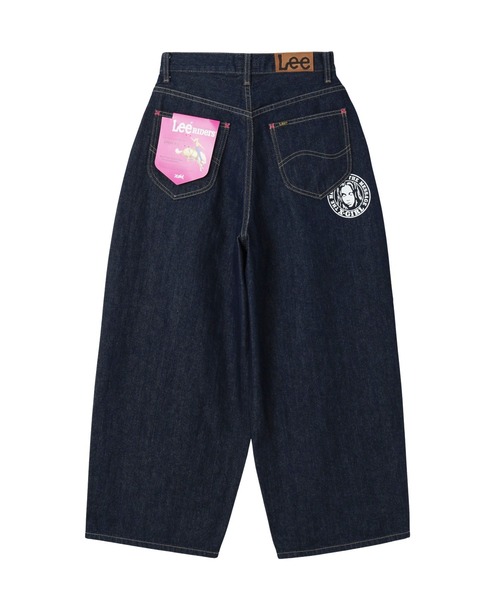 Lee(リー)の「X-girl x Lee TUCK WIDE DENIM PANTS(デニムパンツ・レディース・ライトインディゴブルー/インディゴブルー・S/M)」の7枚目の写真