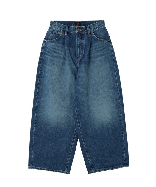 Lee(リー)の「X-girl x Lee TUCK WIDE DENIM PANTS(デニムパンツ・レディース・ライトインディゴブルー/インディゴブルー・S/M)」の8枚目の写真