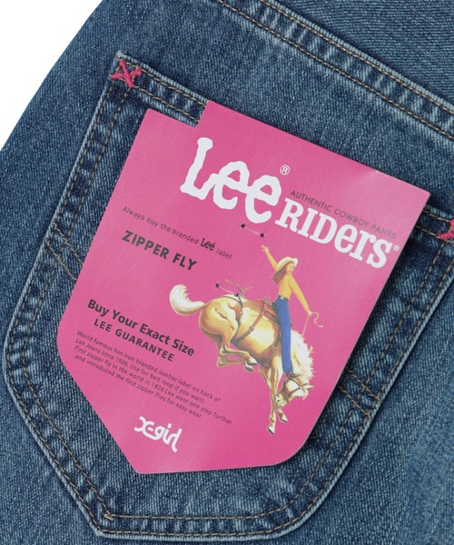 Lee(リー)の「X-girl x Lee TUCK WIDE DENIM PANTS(デニムパンツ・レディース・ライトインディゴブルー/インディゴブルー・S/M)」の15枚目の写真