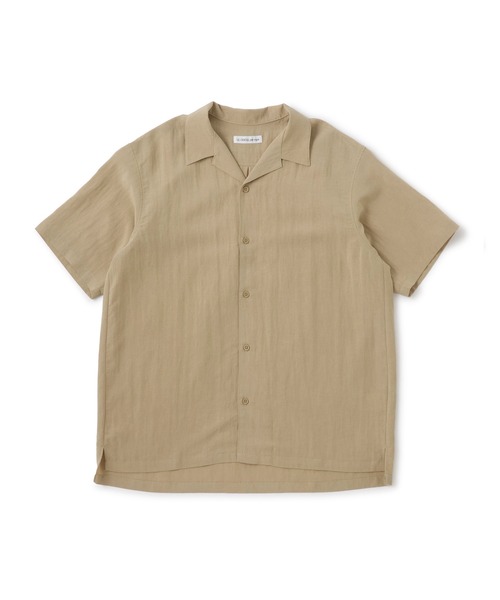 LE CERCLE par rope'(ルセルクルパーロペ)の「リネンブレンドハーフスリーブシャツ/セットアップ対応(シャツ/ブラウス・メンズ・ベージュ/チャコールグレー/ブラウン系その他・M/S/LL/L)」の7枚目の写真