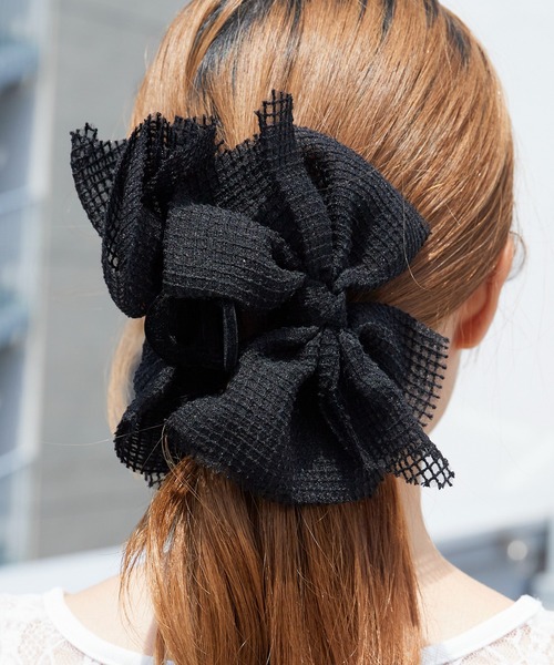 TRESSE/トレス mesh ribbon clip ヘアクリップ リボン ヘアアレンジ