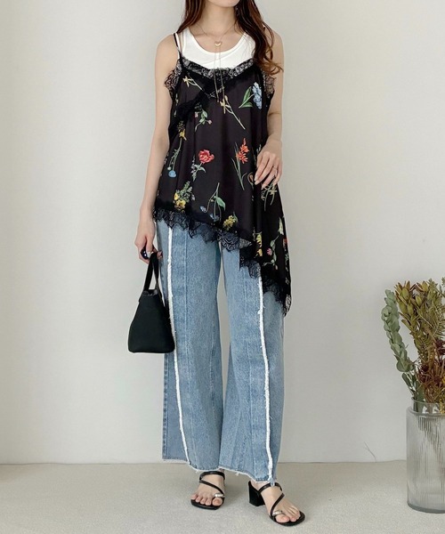 mysty woman（ミスティウーマン）の「フリンジデザインデニムパンツ　826865（デニムパンツ・レディース・インディゴブルー/ライトブルー・SMALL/MEDIUM）」の21枚目の写真